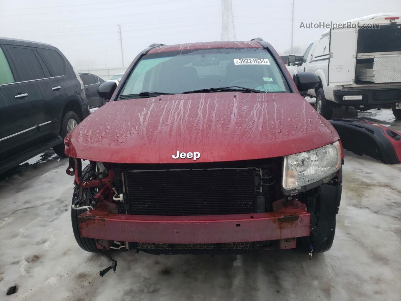 2013 Jeep Compass Latitude Red vin: 1C4NJDEB0DD261664