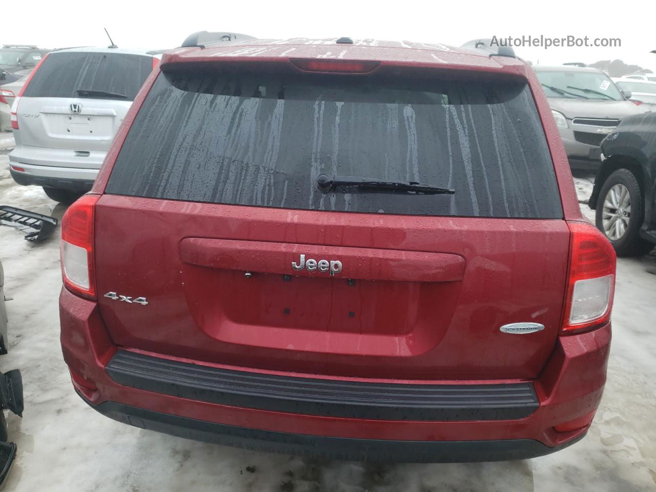 2013 Jeep Compass Latitude Red vin: 1C4NJDEB0DD261664