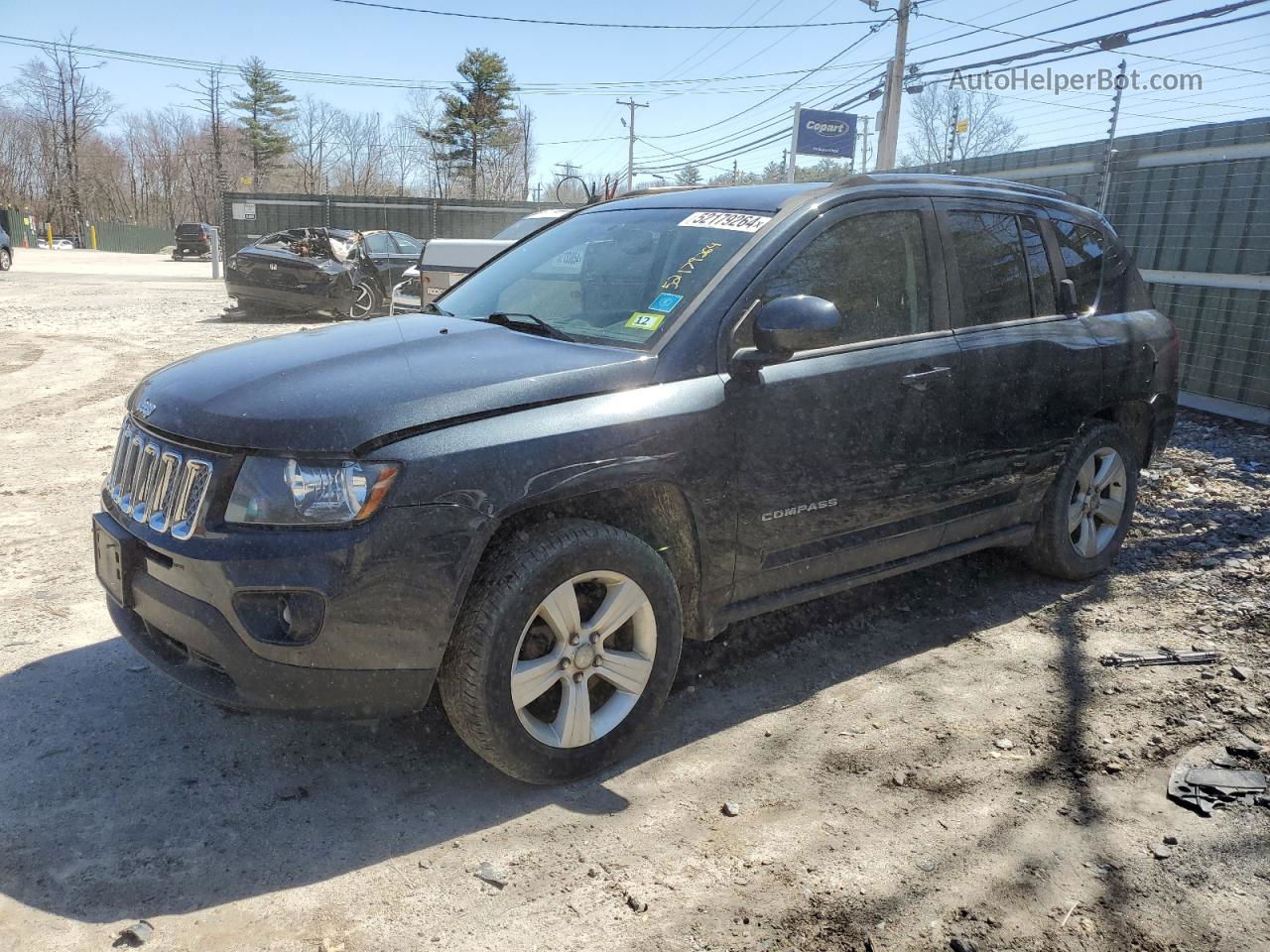 2014 Jeep Compass Latitude Black vin: 1C4NJDEB0ED822737