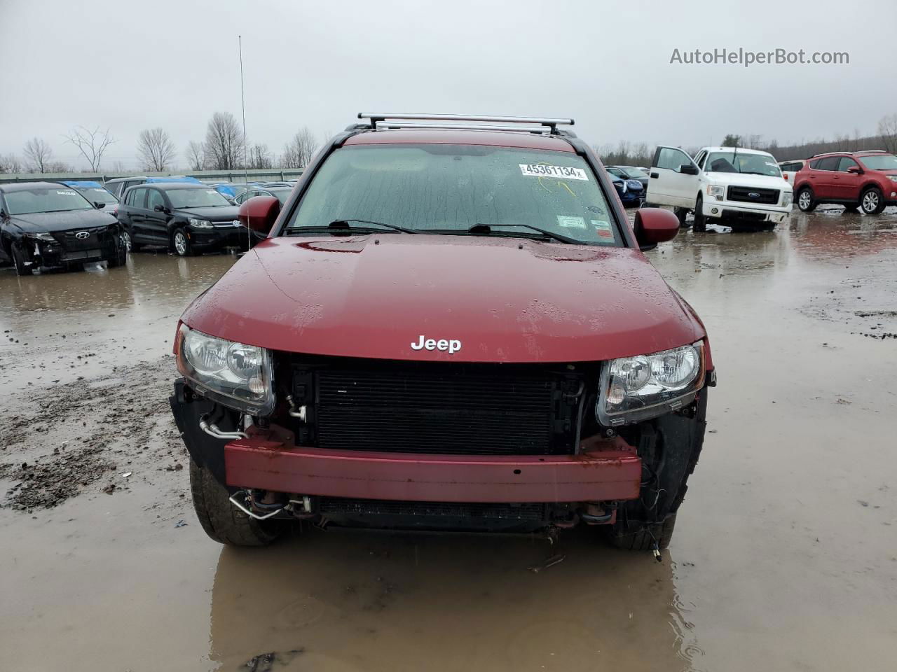 2014 Jeep Compass Latitude Maroon vin: 1C4NJDEB0ED846083