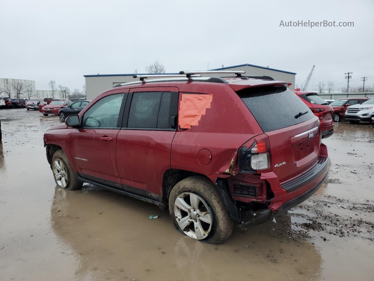 2014 Jeep Compass Latitude Maroon vin: 1C4NJDEB0ED846083