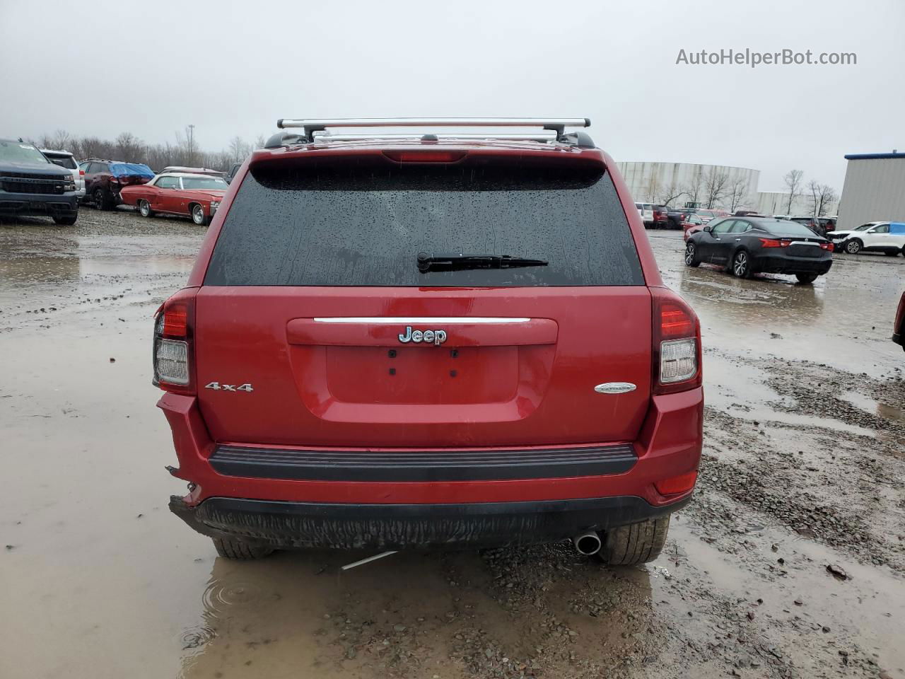 2014 Jeep Compass Latitude Maroon vin: 1C4NJDEB0ED846083