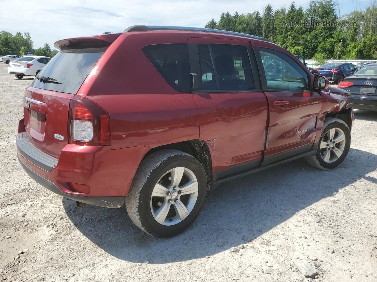 2014 Jeep Compass Latitude Red vin: 1C4NJDEB2ED734577