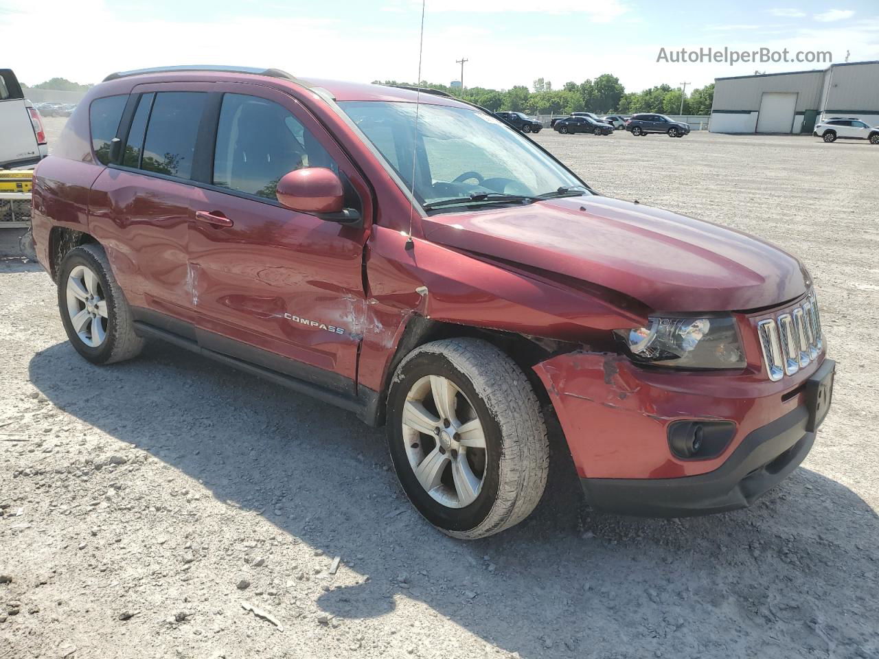 2014 Jeep Compass Latitude Red vin: 1C4NJDEB2ED734577