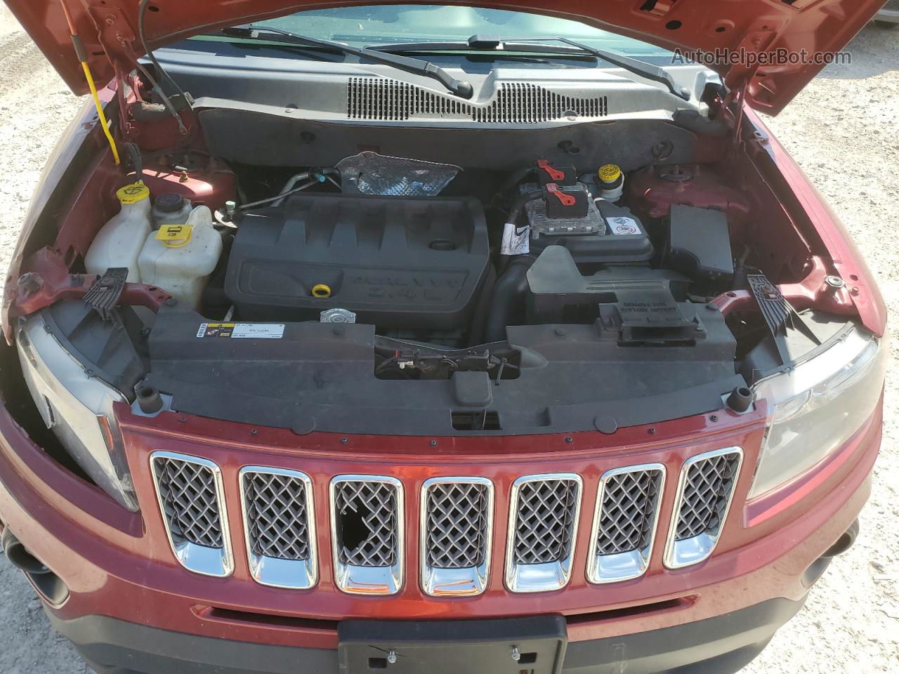 2014 Jeep Compass Latitude Red vin: 1C4NJDEB2ED734577