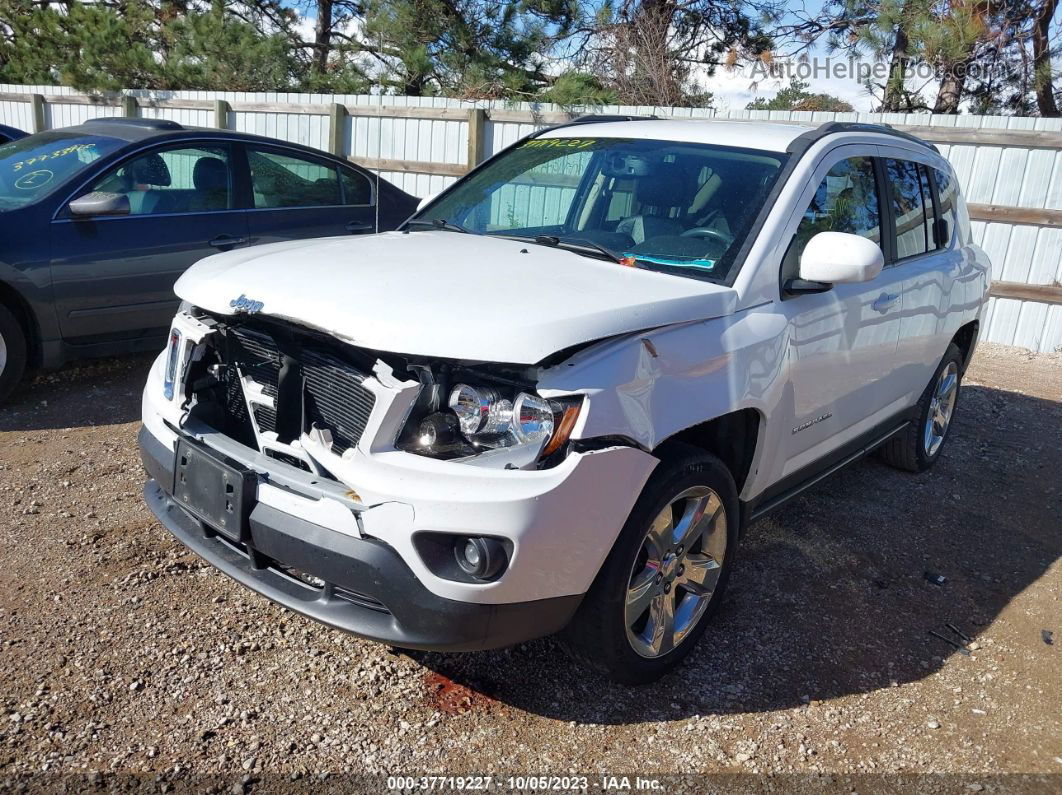 2014 Jeep Compass Latitude White vin: 1C4NJDEB2ED863371