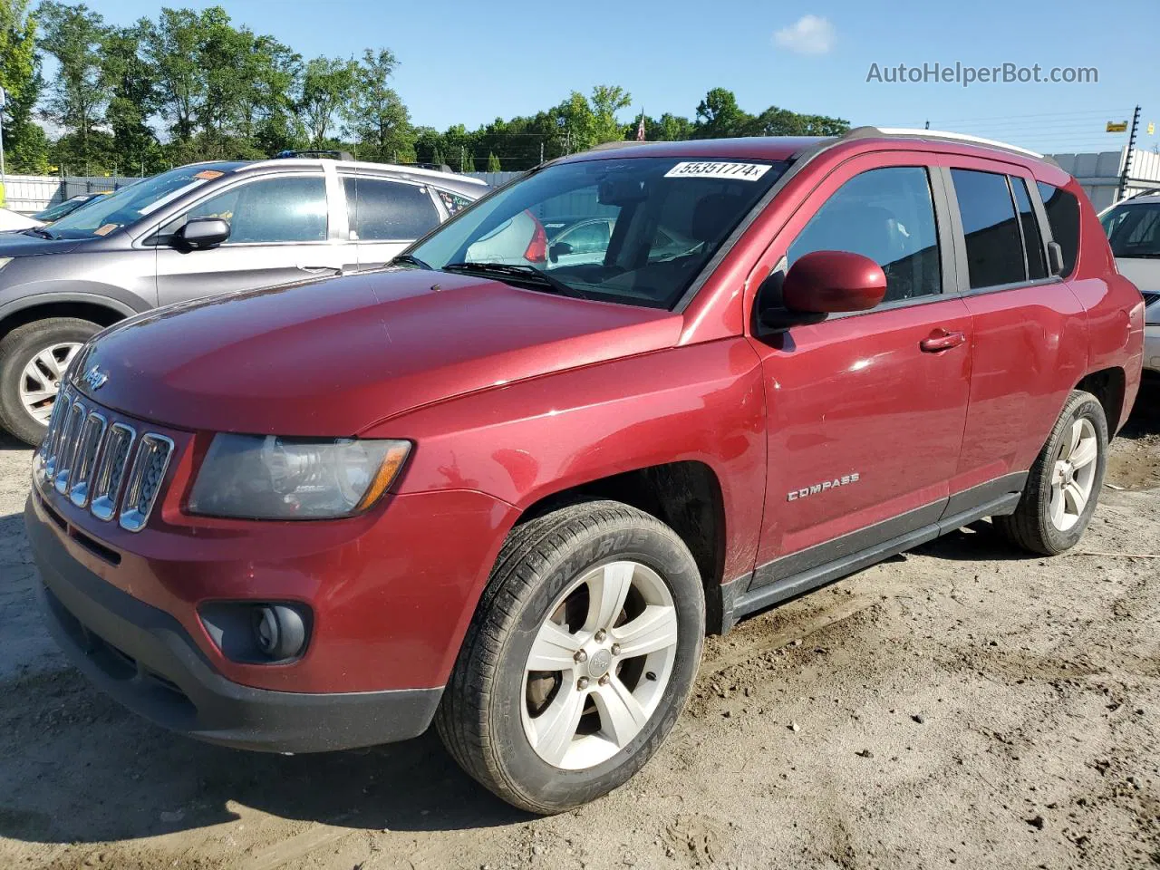 2016 Jeep Compass Latitude Red vin: 1C4NJDEB2GD687294