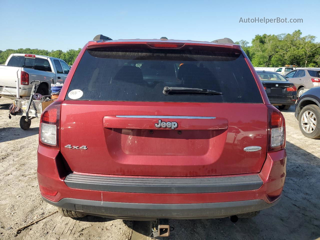 2016 Jeep Compass Latitude Red vin: 1C4NJDEB2GD687294