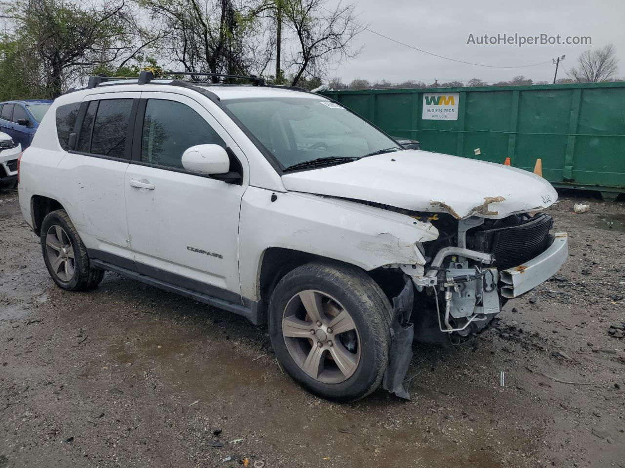 2016 Jeep Compass Latitude White vin: 1C4NJDEB2GD755299