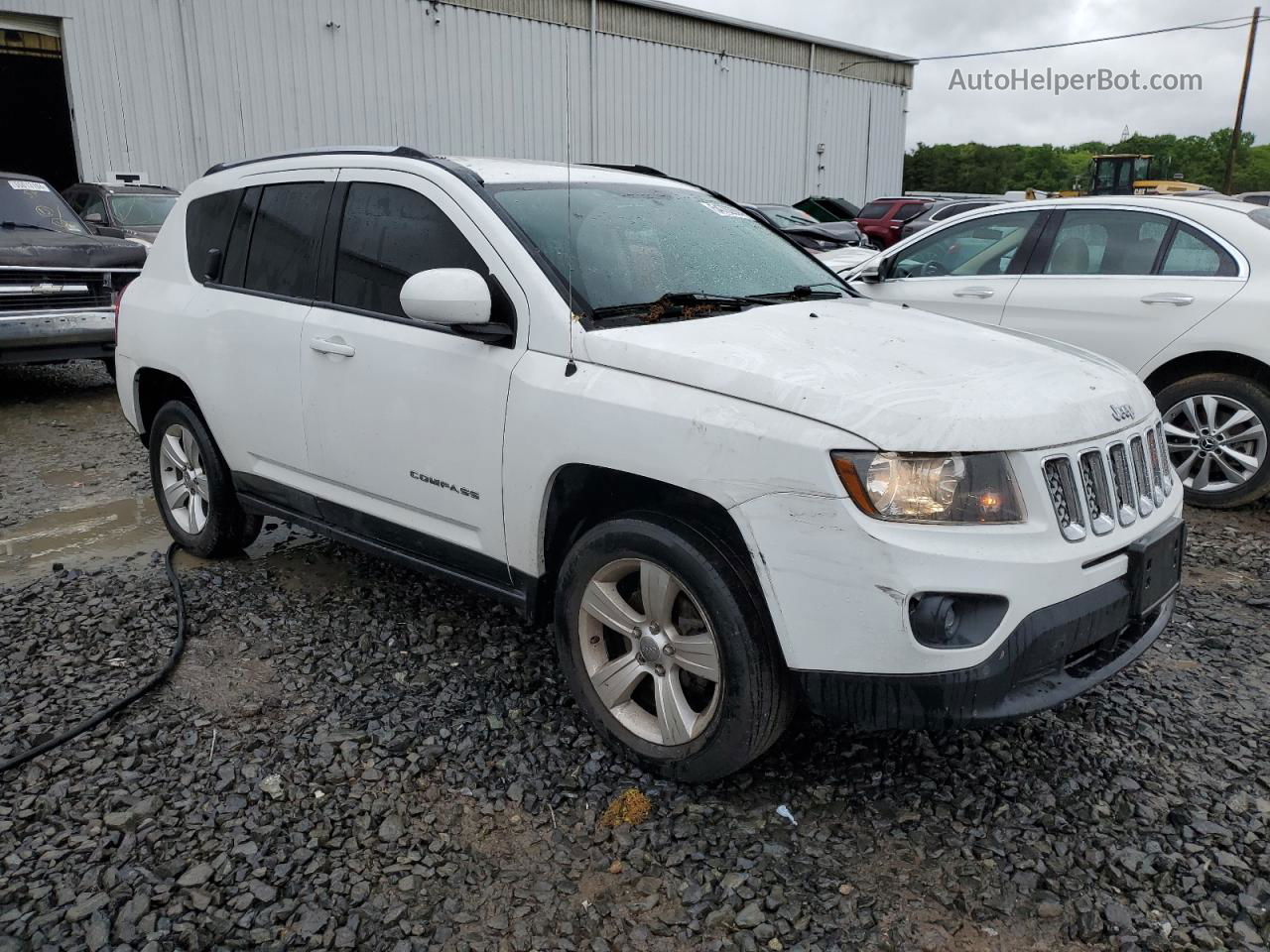 2014 Jeep Compass Latitude White vin: 1C4NJDEB3ED510461