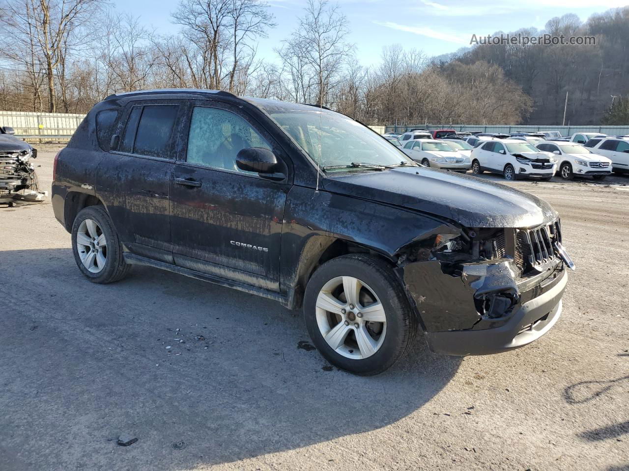 2014 Jeep Compass Latitude Black vin: 1C4NJDEB3ED621267