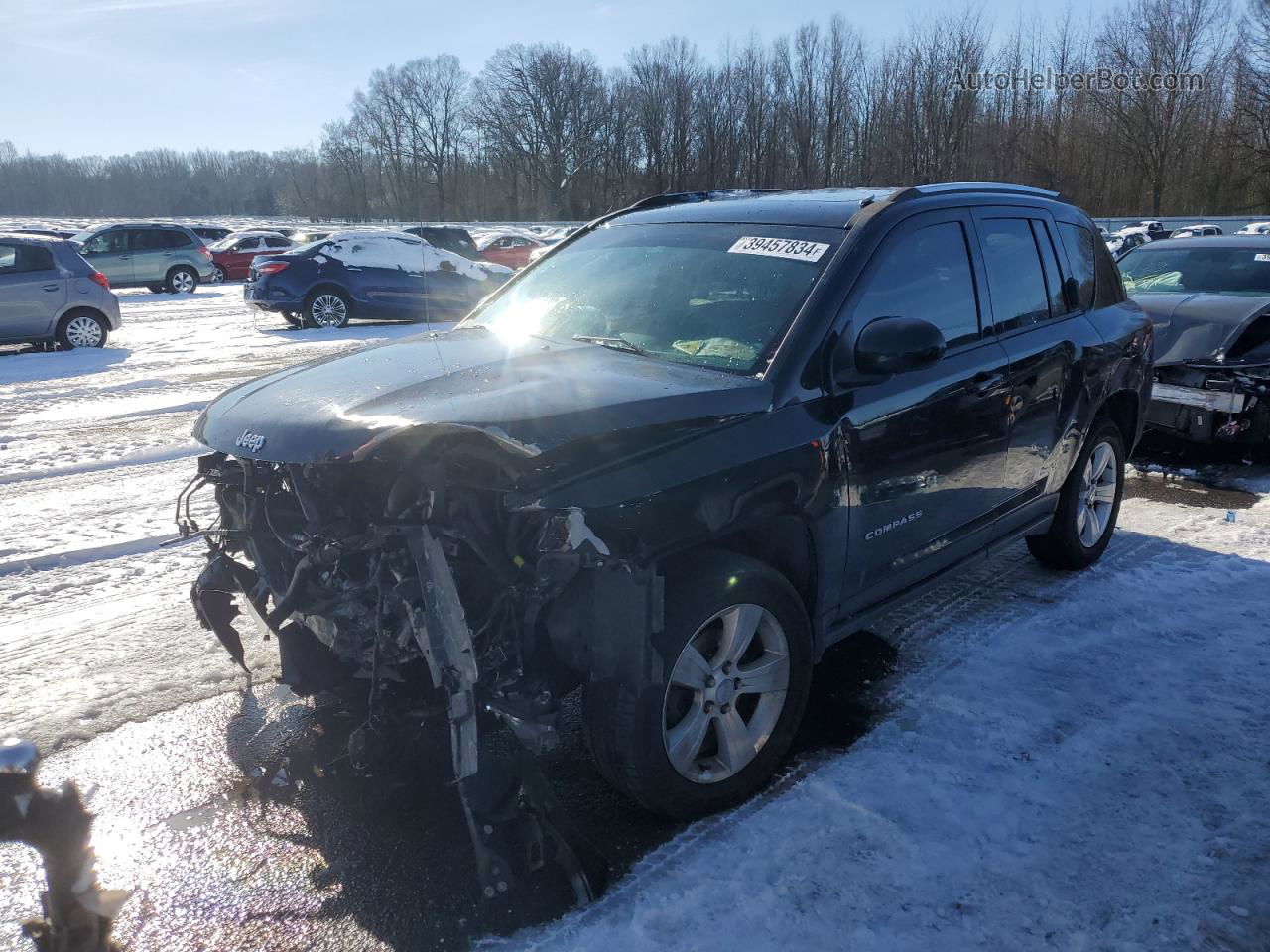 2014 Jeep Compass Latitude Black vin: 1C4NJDEB3ED664958