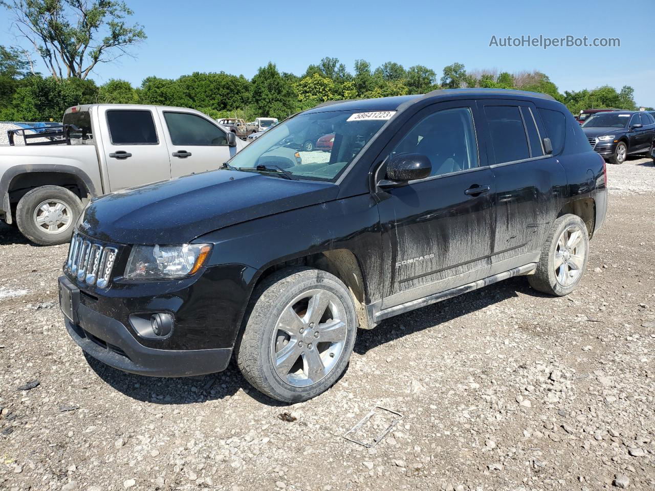 2014 Jeep Compass Latitude Черный vin: 1C4NJDEB3ED707033