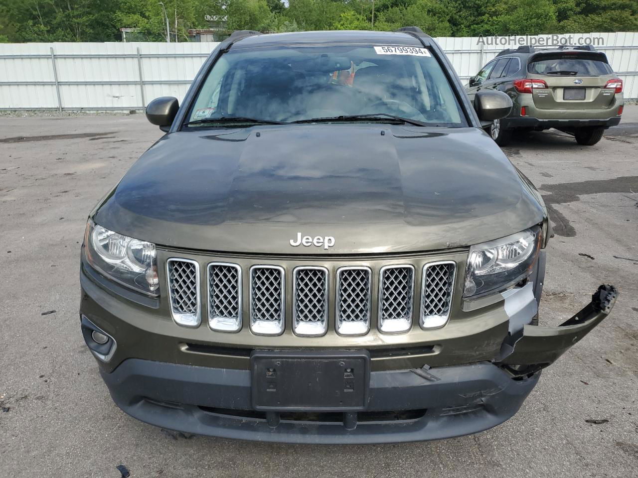 2016 Jeep Compass Latitude Green vin: 1C4NJDEB3GD544399