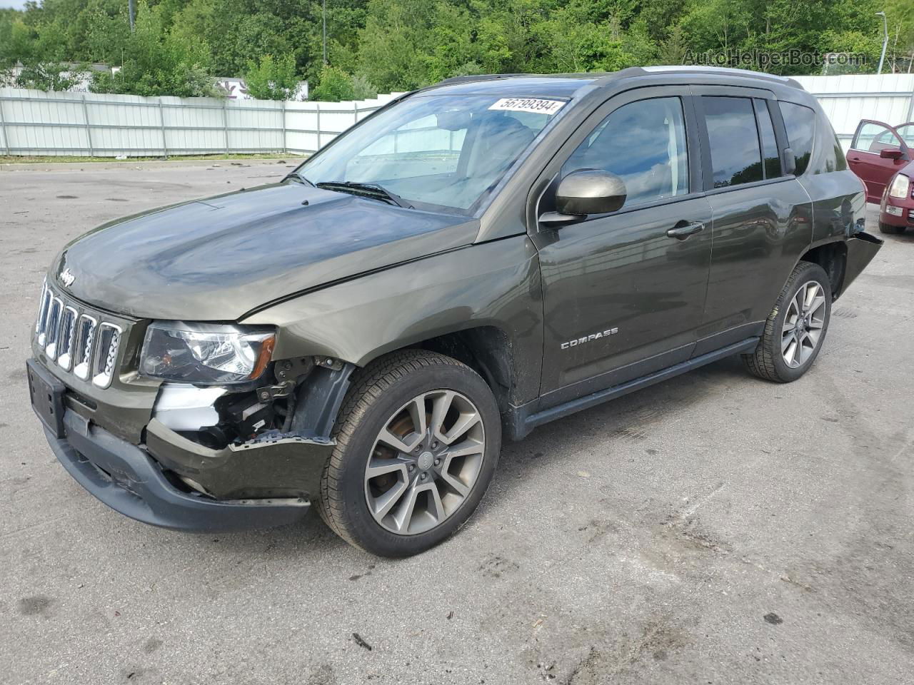 2016 Jeep Compass Latitude Green vin: 1C4NJDEB3GD544399