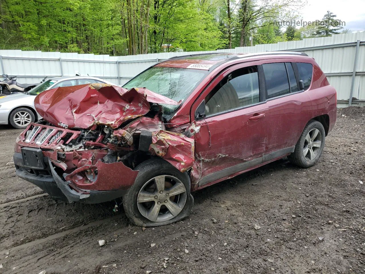 2016 Jeep Compass Latitude Red vin: 1C4NJDEB3GD738835