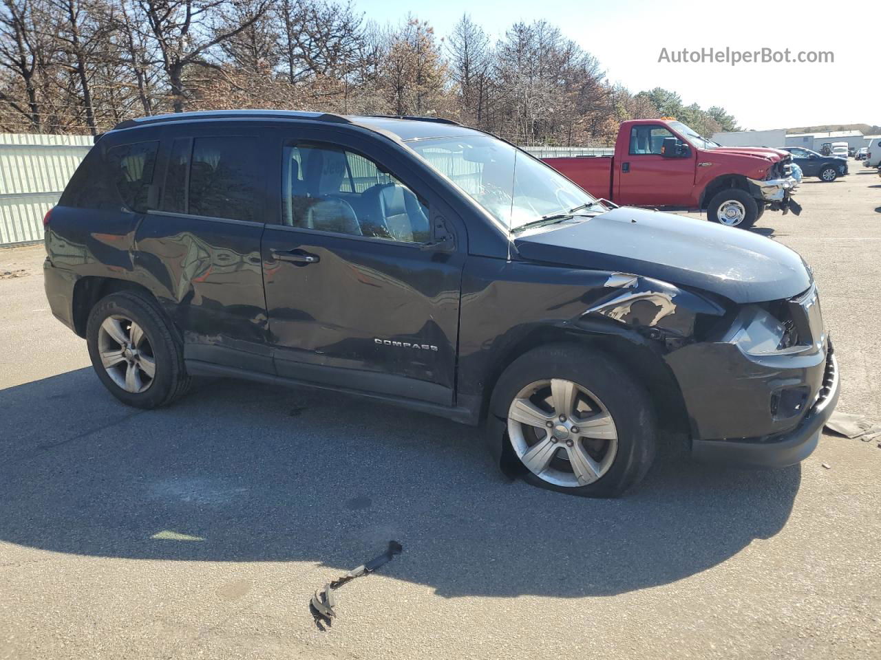 2014 Jeep Compass Latitude Black vin: 1C4NJDEB4ED532629