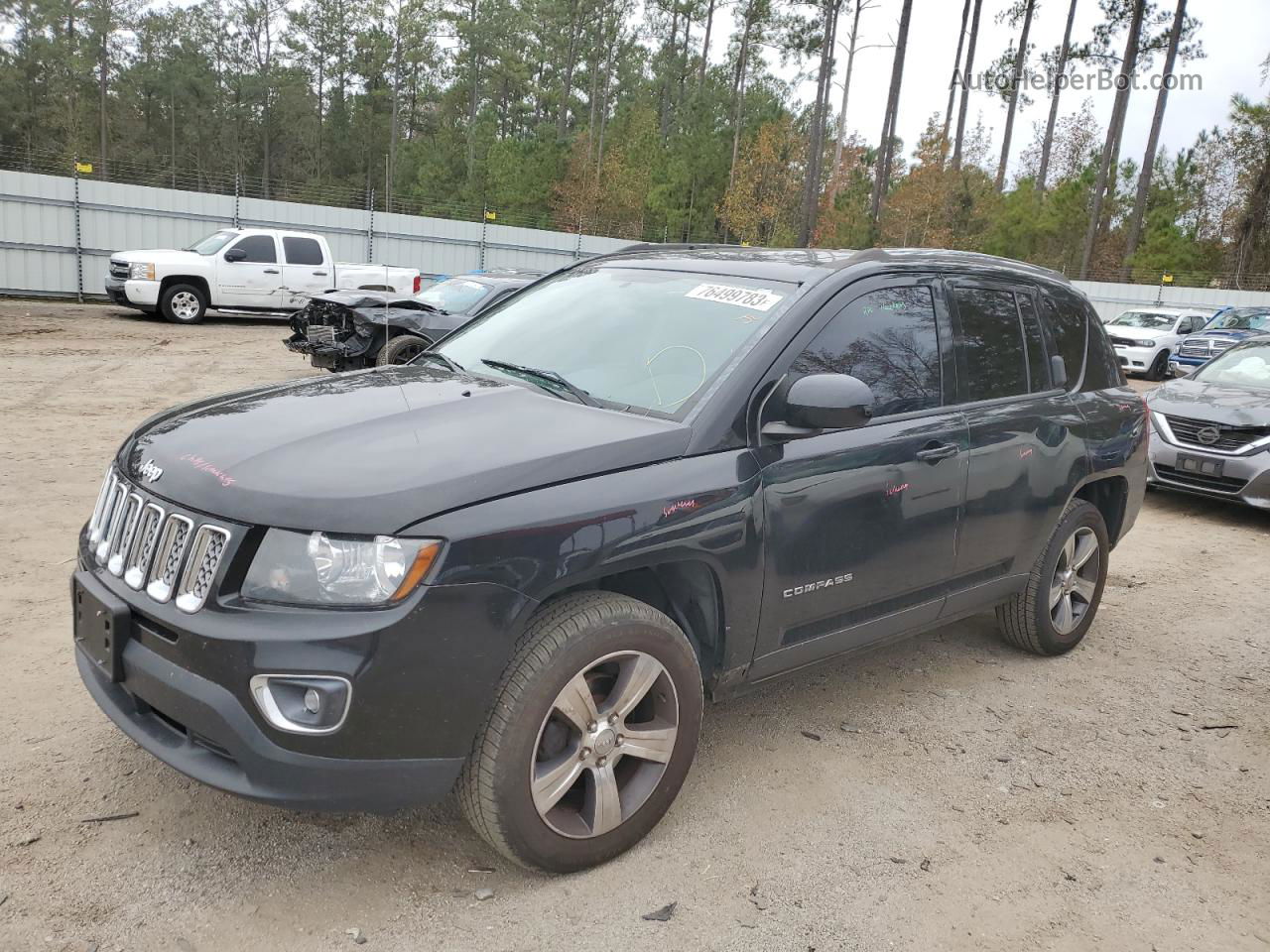 2016 Jeep Compass Latitude Черный vin: 1C4NJDEB4GD546159