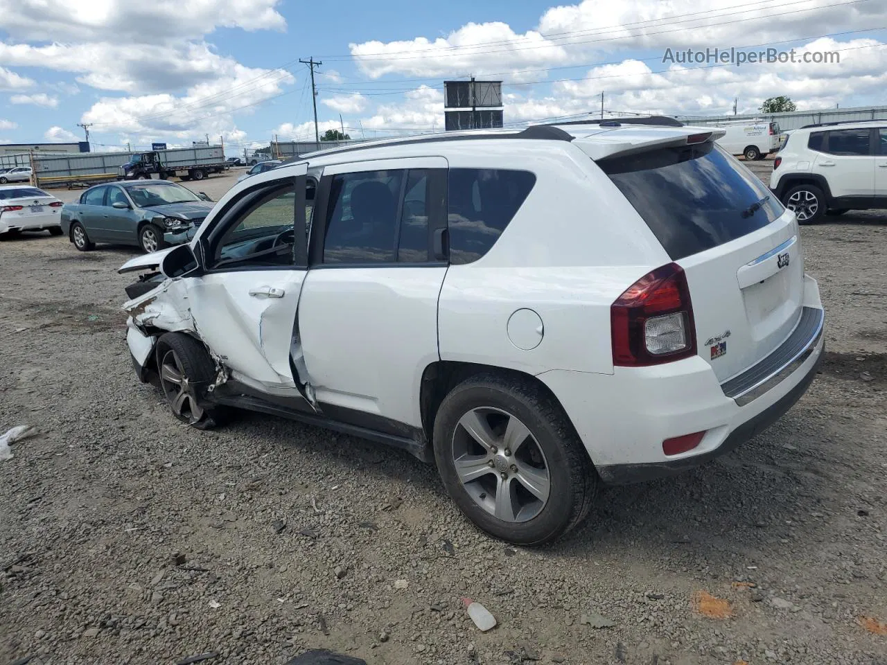 2016 Jeep Compass Latitude White vin: 1C4NJDEB4GD768863