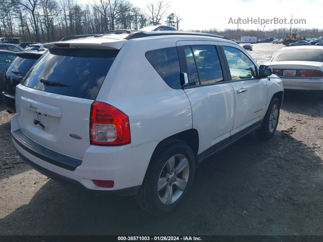 2013 Jeep Compass Latitude White vin: 1C4NJDEB5DD222116