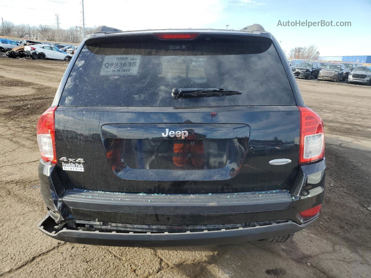 2013 Jeep Compass Latitude Black vin: 1C4NJDEB5DD248571