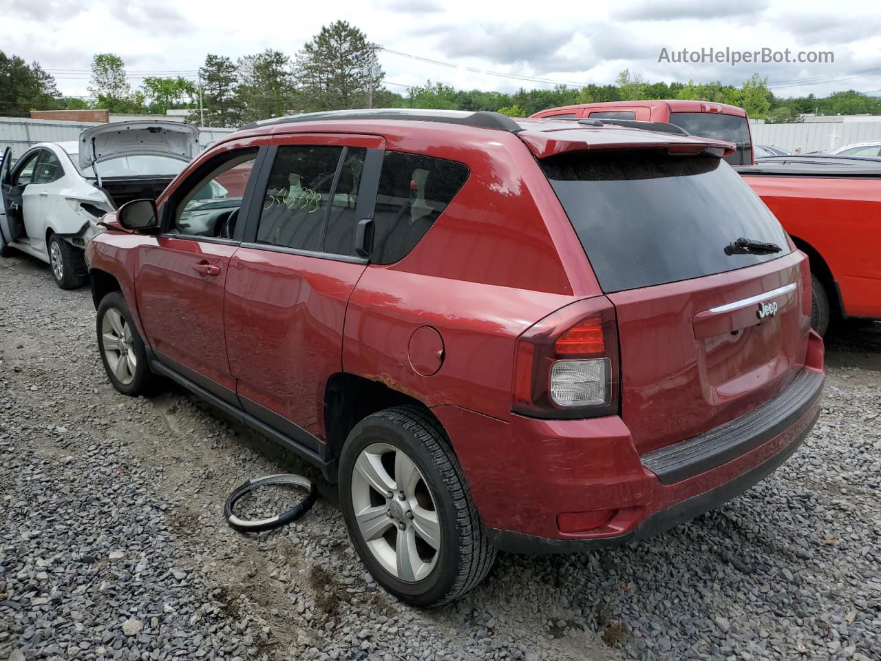 2014 Jeep Compass Latitude Maroon vin: 1C4NJDEB5ED551433