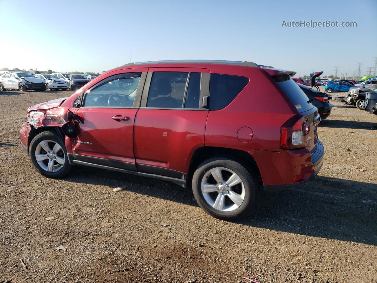 2014 Jeep Compass Latitude Red vin: 1C4NJDEB5ED689246