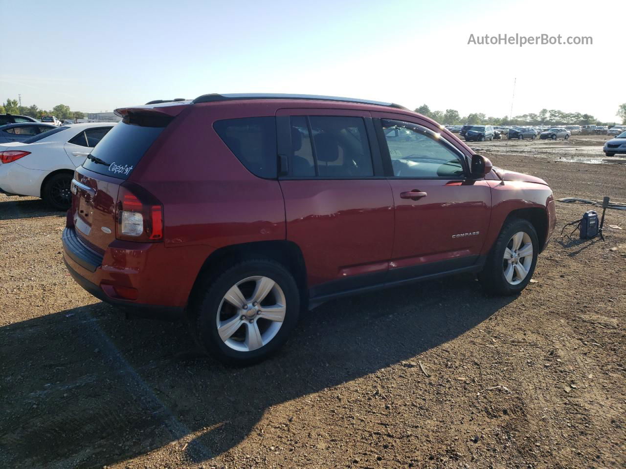 2014 Jeep Compass Latitude Red vin: 1C4NJDEB5ED689246