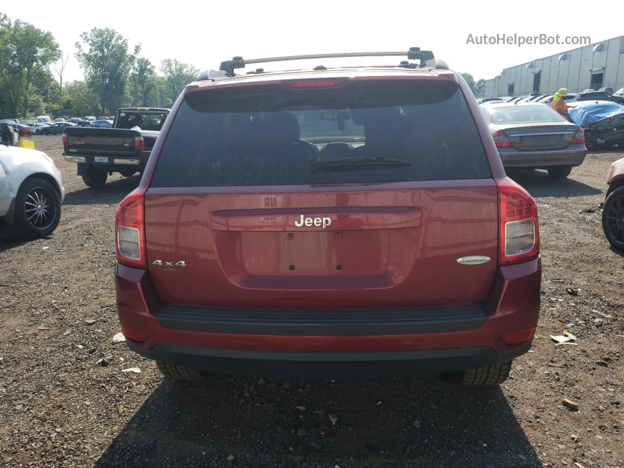 2013 Jeep Compass Latitude Red vin: 1C4NJDEB6DD217569