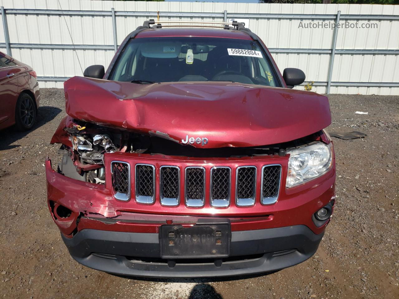 2013 Jeep Compass Latitude Red vin: 1C4NJDEB6DD217569