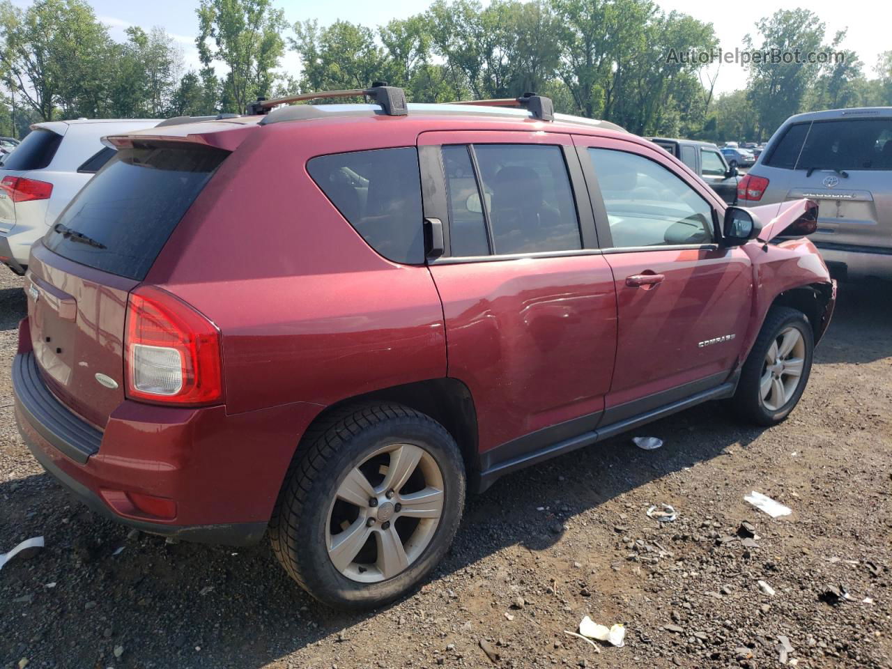 2013 Jeep Compass Latitude Red vin: 1C4NJDEB6DD217569