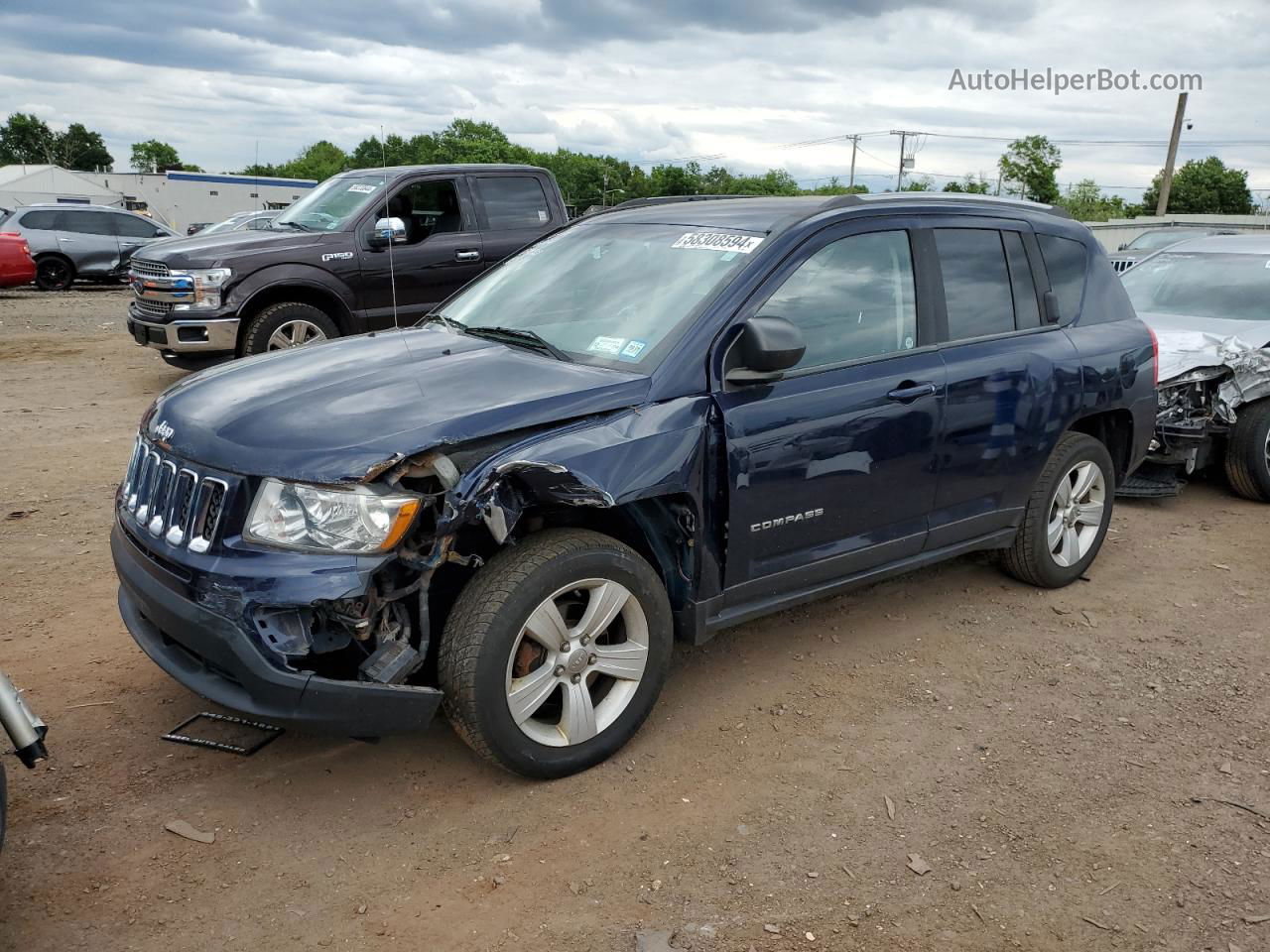 2013 Jeep Compass Latitude Blue vin: 1C4NJDEB6DD279828