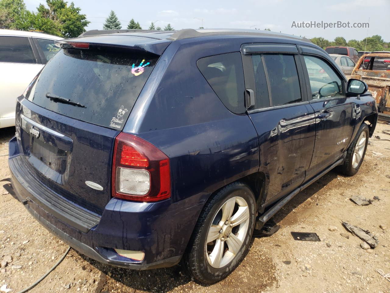 2014 Jeep Compass Latitude Синий vin: 1C4NJDEB6ED520997