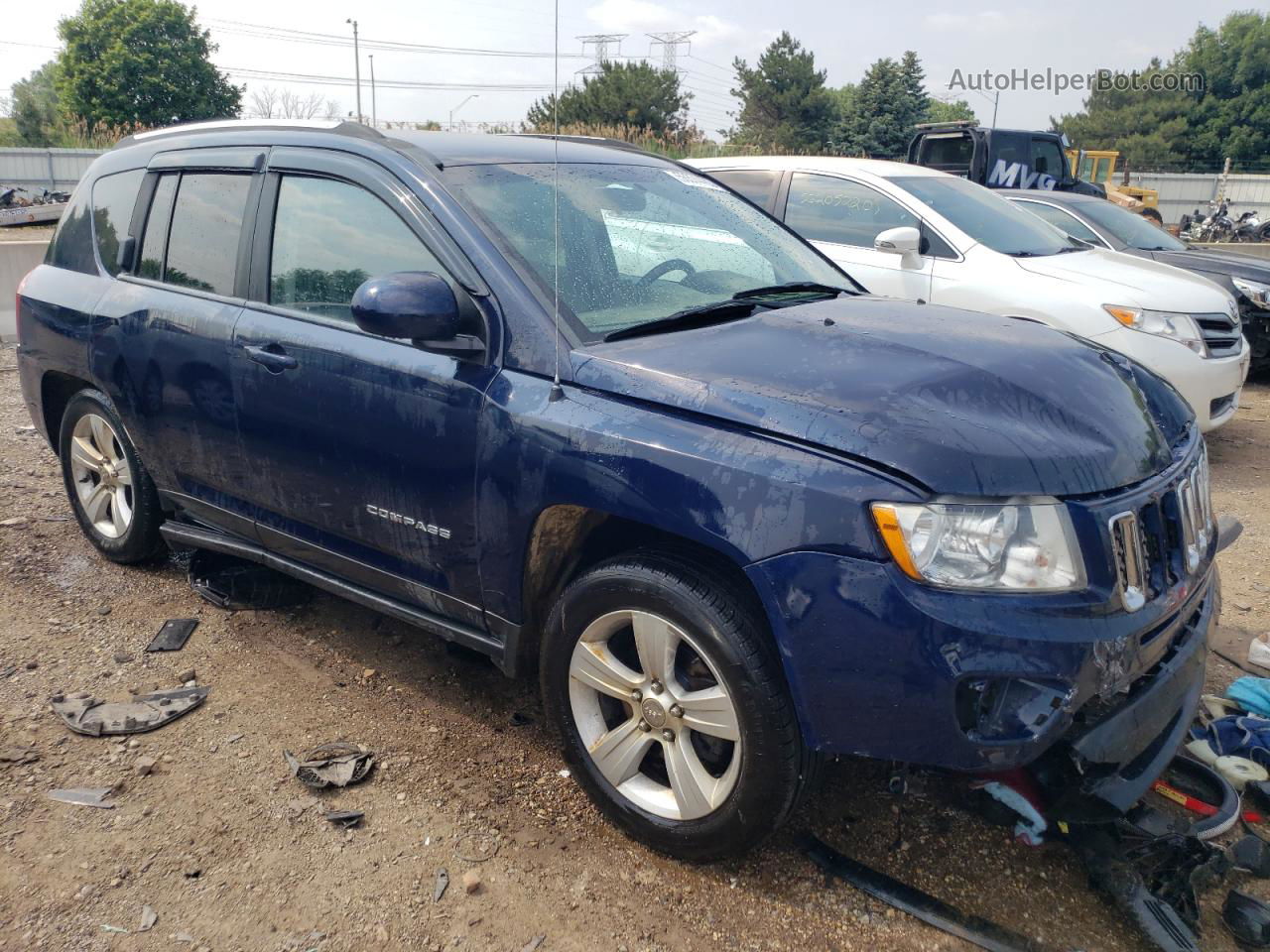 2014 Jeep Compass Latitude Синий vin: 1C4NJDEB6ED520997