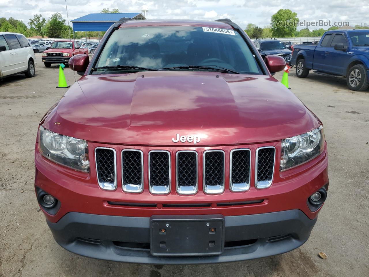 2014 Jeep Compass Latitude Red vin: 1C4NJDEB6ED621506