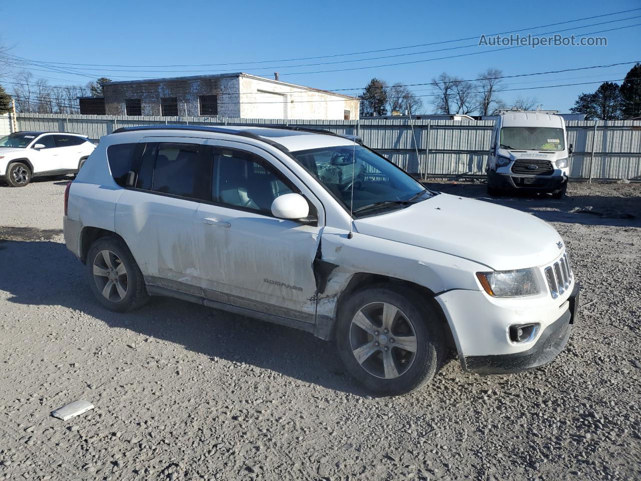 2016 Jeep Compass Latitude White vin: 1C4NJDEB6GD707742