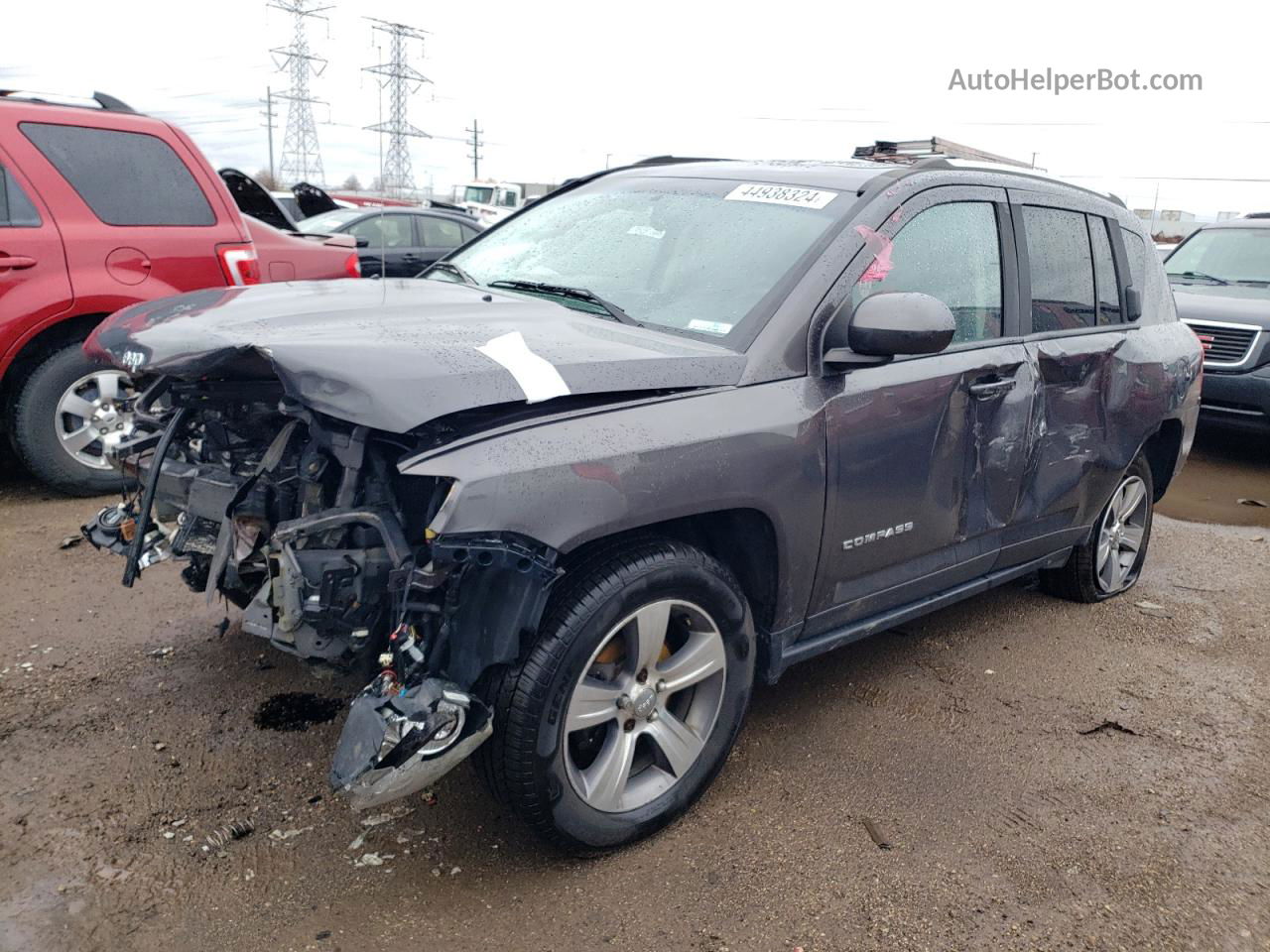 2016 Jeep Compass Latitude Gray vin: 1C4NJDEB6GD799354