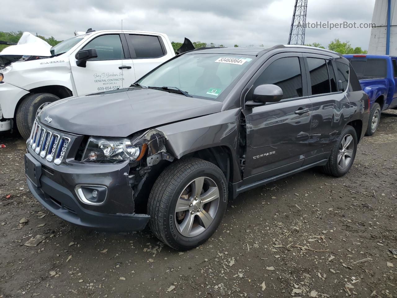 2016 Jeep Compass Latitude Charcoal vin: 1C4NJDEB7GD724310