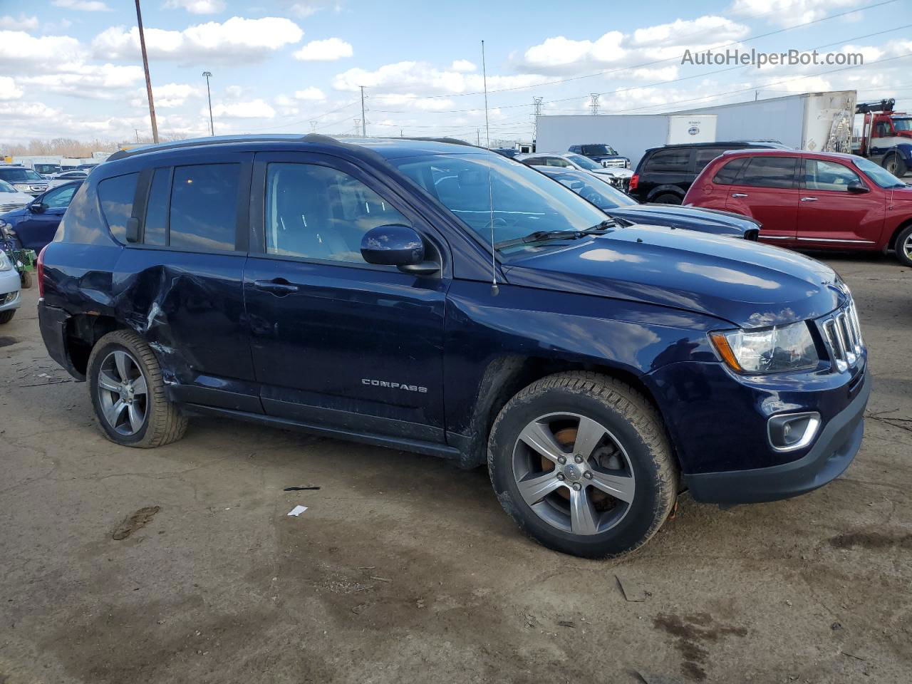 2016 Jeep Compass Latitude Синий vin: 1C4NJDEB7GD795751