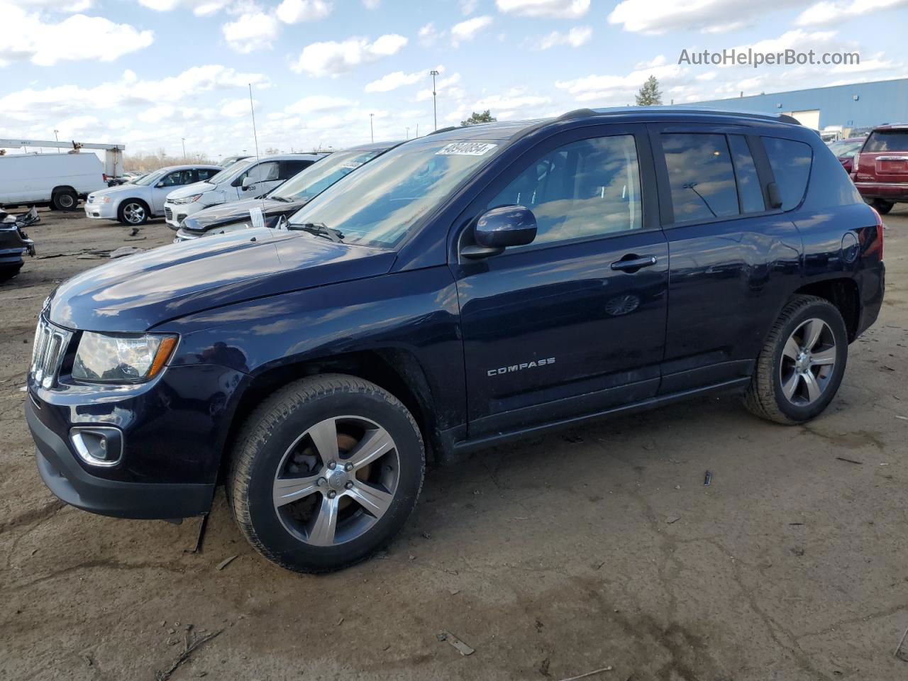 2016 Jeep Compass Latitude Синий vin: 1C4NJDEB7GD795751