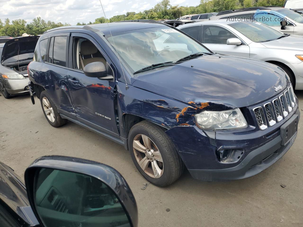 2013 Jeep Compass Latitude Синий vin: 1C4NJDEB8DD209103