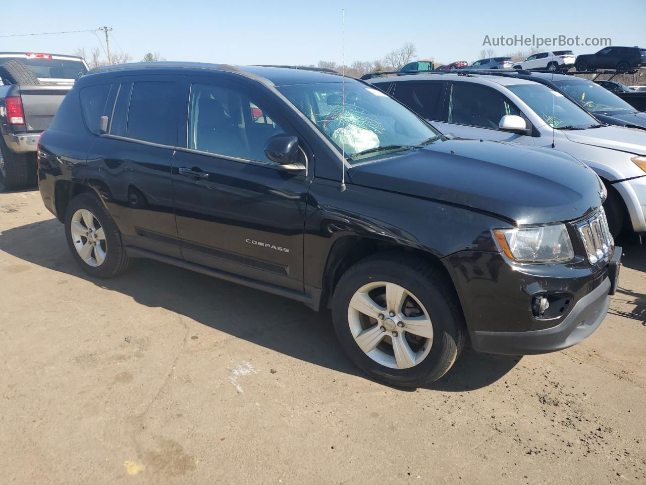 2014 Jeep Compass Latitude Black vin: 1C4NJDEB8ED747432