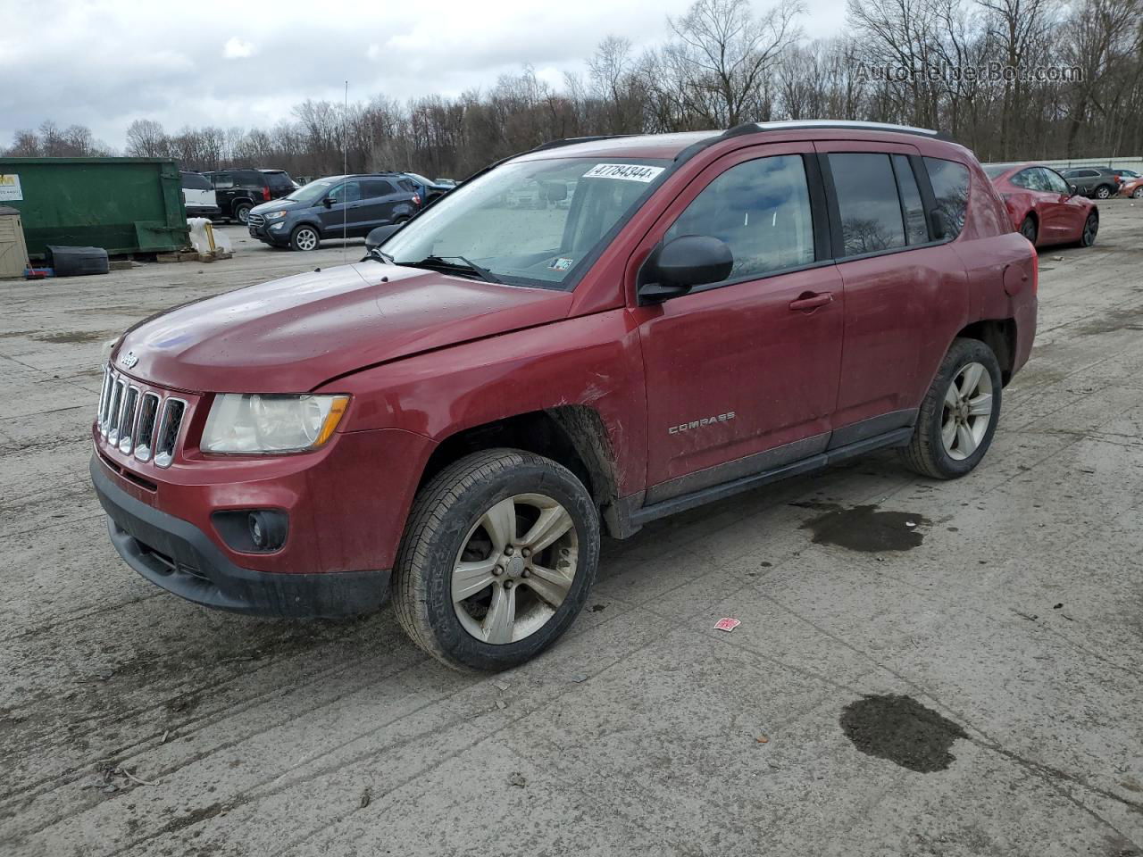 2013 Jeep Compass Latitude Красный vin: 1C4NJDEB9DD190111