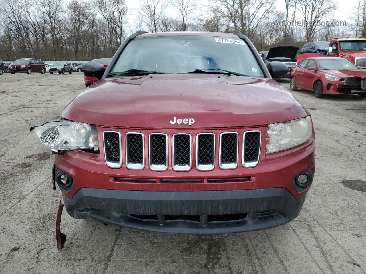 2013 Jeep Compass Latitude Red vin: 1C4NJDEB9DD190111