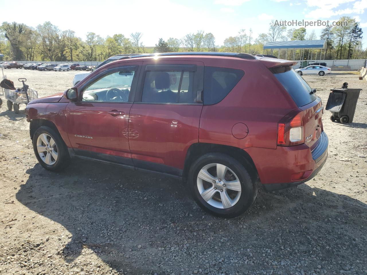 2014 Jeep Compass Latitude Red vin: 1C4NJDEB9ED529130