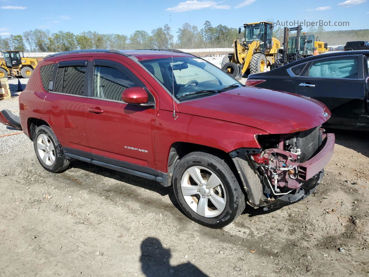 2014 Jeep Compass Latitude Red vin: 1C4NJDEB9ED529130