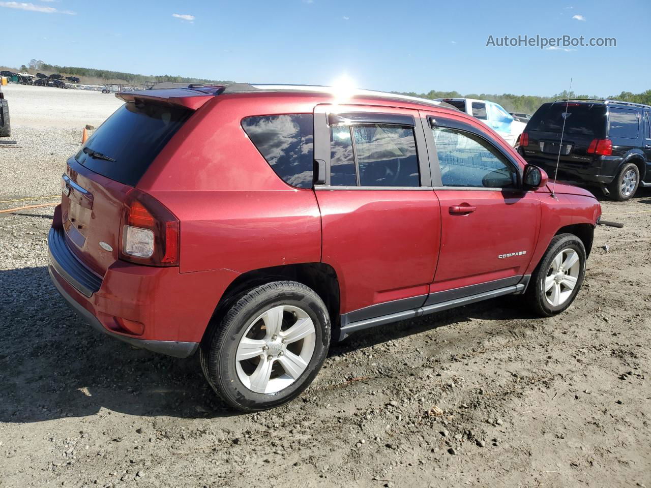 2014 Jeep Compass Latitude Red vin: 1C4NJDEB9ED529130