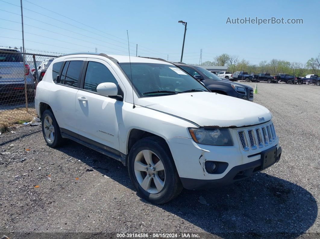 2014 Jeep Compass Latitude White vin: 1C4NJDEB9ED670621