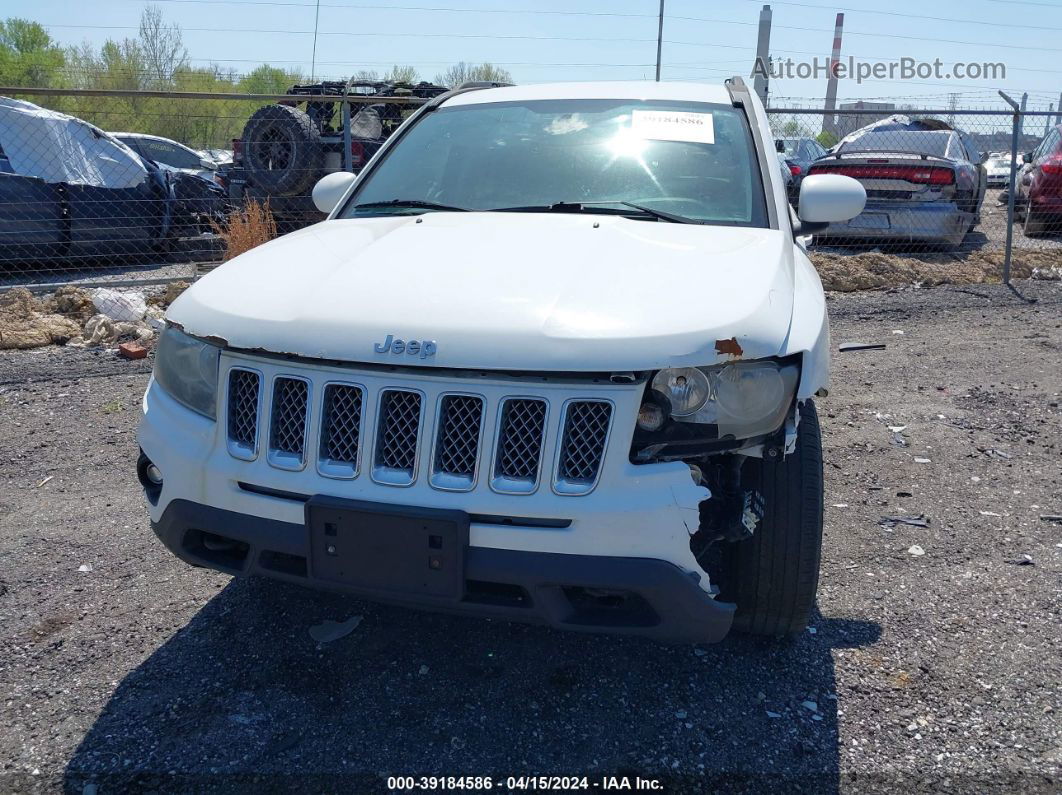 2014 Jeep Compass Latitude White vin: 1C4NJDEB9ED670621