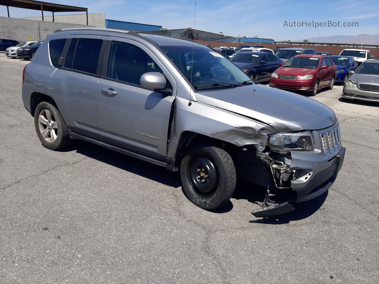 2016 Jeep Compass Latitude Silver vin: 1C4NJDEB9GD758345